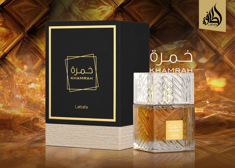 Khamrah parfum verpakking Lattafa geurbeleving